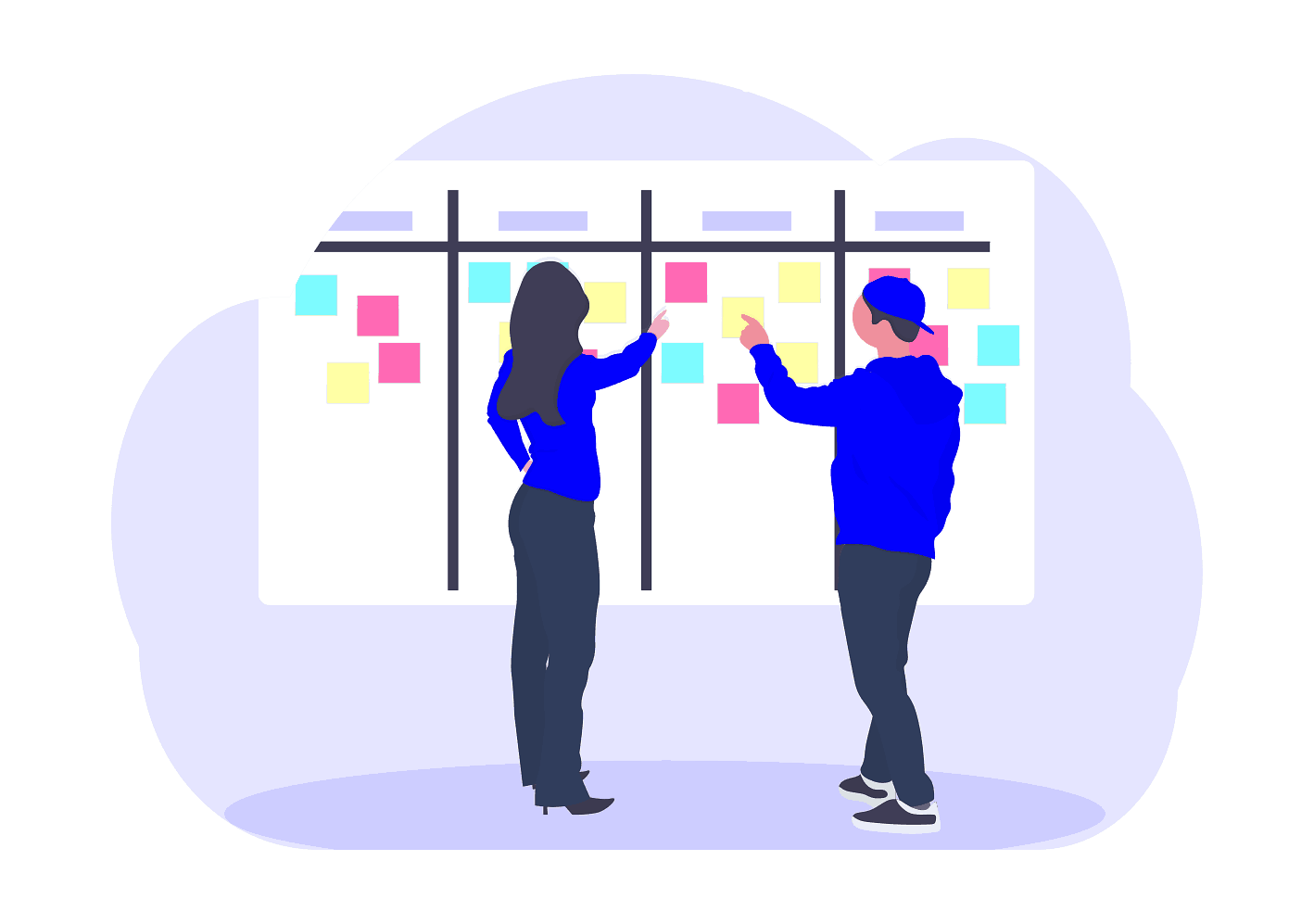 Strategy board illustration