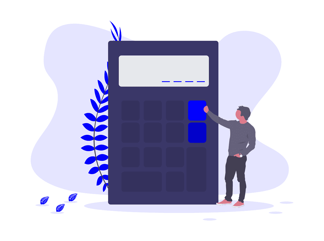 Calculator illustration for Customer Lifetime Value