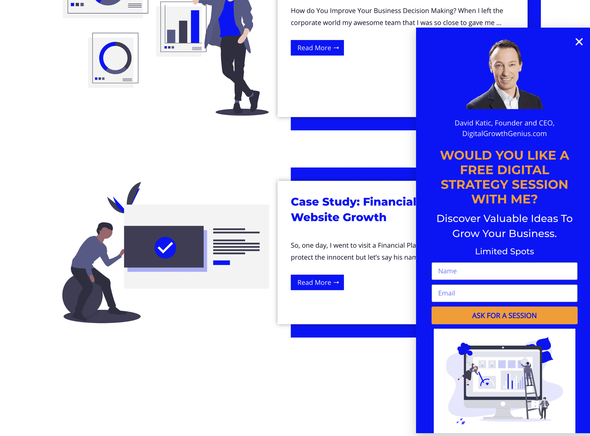time based popup example for email list